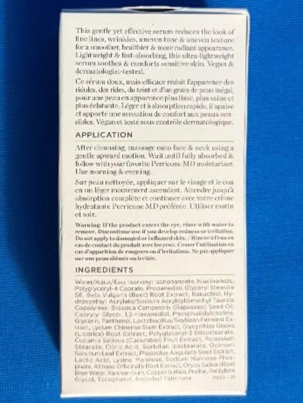 NEW PERRICONE MD SMOOTHING RESTORATIVE SERUM / HYPOALLERGENIC CLEAN CORRECTION